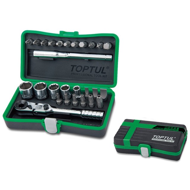 Набор инструментов для авто TOPTUL GADW2701 (27 пр.) 1/4", 6 граней