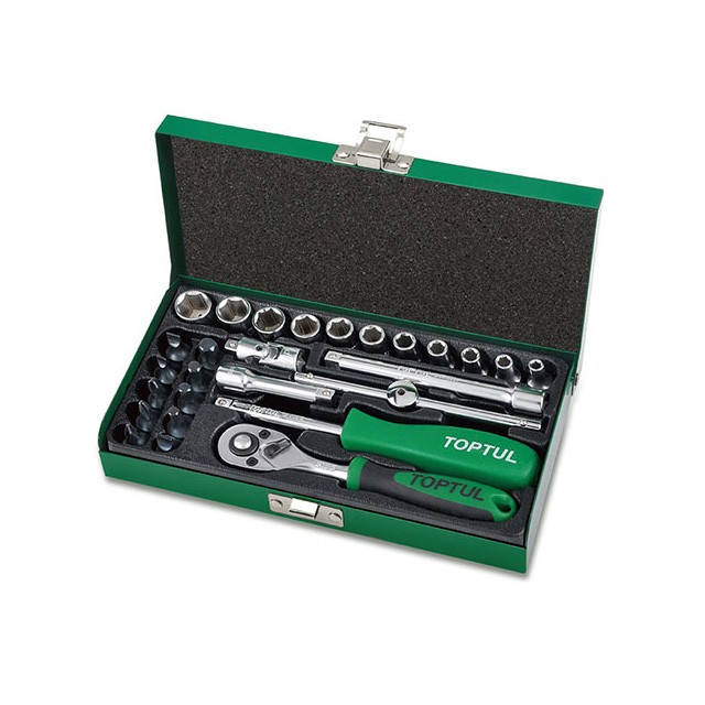 Набор инструментов для авто TOPTUL GCAD2701 (27 пр.) 1/4", 6 граней