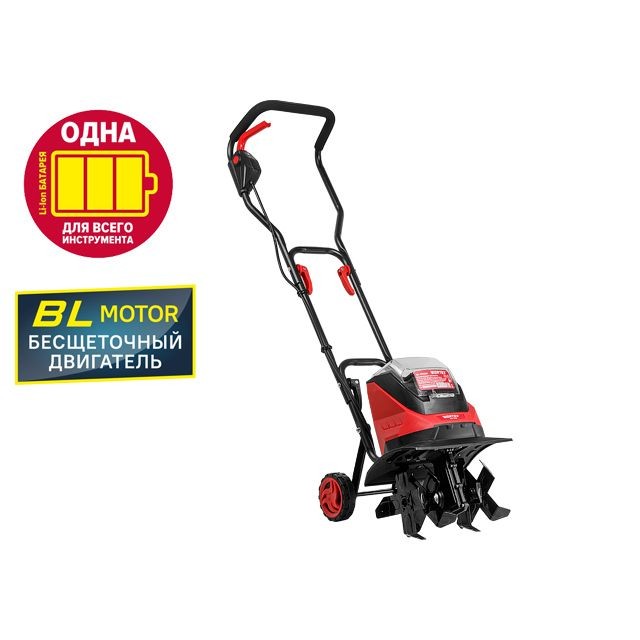 Культиватор аккумуляторный WORTEX CRC 3036 (2x18 В) без АКБ и ЗУ, фрезы 30 см, вес 8.0 кг