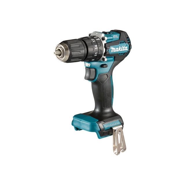 Дрель-шуруповерт аккумуляторная ударная MAKITA DHP487Z (18 В) без АКБ и ЗУ, 40 Нм, 2 скор, бесщеточный, вес 1.4 кг