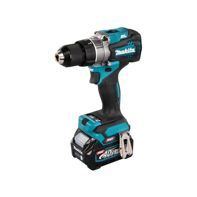 Дрель-шуруповерт аккумуляторная MAKITA DF001GD201 (40 В) с 2-мя АКБ на 2.5 Ач, 140 Нм, 2 скор., бесщеточный, makpac, вес 2.7 кг